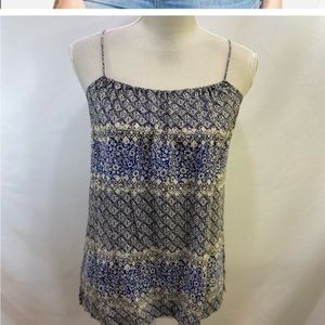 Madewell floral print silk tank top
